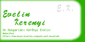 evelin kerenyi business card